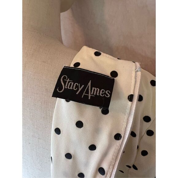 Vintage Mod Maxi Dress 1970s Polka Dot - Picture 9 of 9